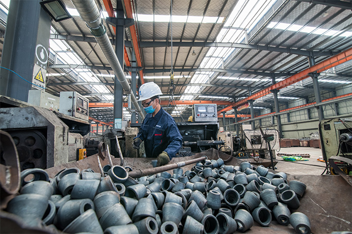 都江堰网架配件-锥头加工车间